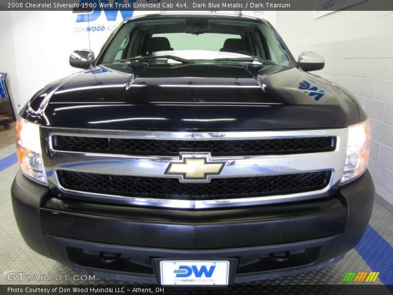 Dark Blue Metallic / Dark Titanium 2008 Chevrolet Silverado 1500 Work Truck Extended Cab 4x4