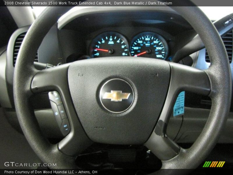 Dark Blue Metallic / Dark Titanium 2008 Chevrolet Silverado 1500 Work Truck Extended Cab 4x4