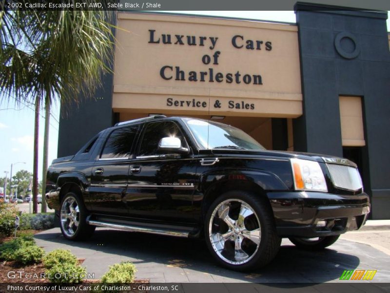 Sable Black / Shale 2002 Cadillac Escalade EXT AWD