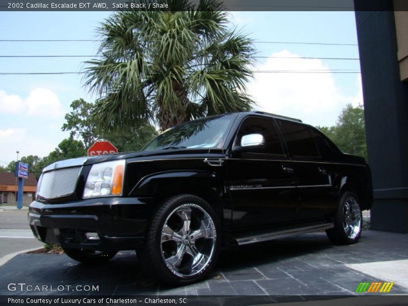 Sable Black / Shale 2002 Cadillac Escalade EXT AWD