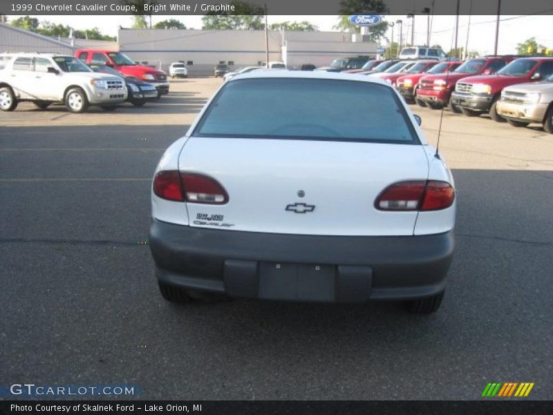 Bright White / Graphite 1999 Chevrolet Cavalier Coupe