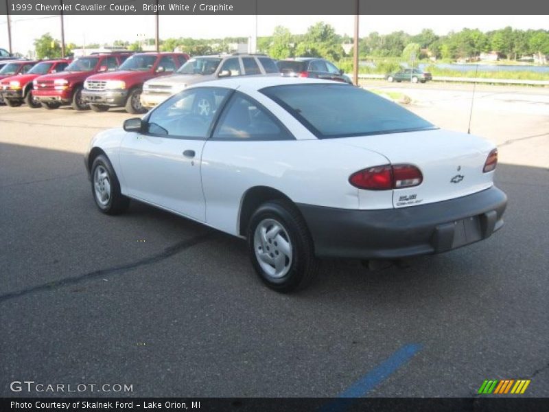 Bright White / Graphite 1999 Chevrolet Cavalier Coupe