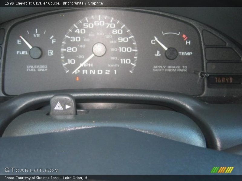  1999 Cavalier Coupe Coupe Gauges