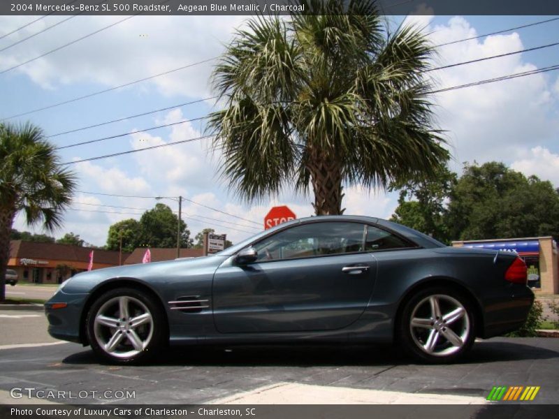 Aegean Blue Metallic / Charcoal 2004 Mercedes-Benz SL 500 Roadster