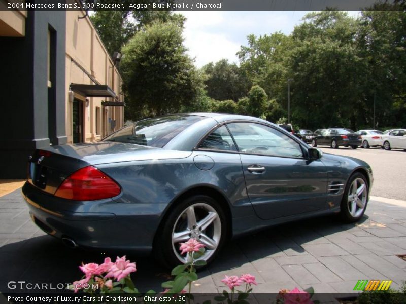Aegean Blue Metallic / Charcoal 2004 Mercedes-Benz SL 500 Roadster