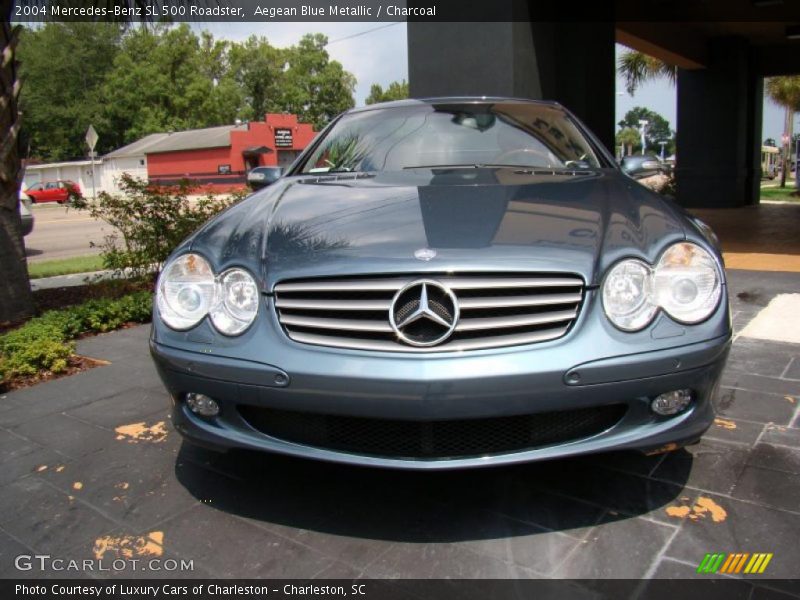 Aegean Blue Metallic / Charcoal 2004 Mercedes-Benz SL 500 Roadster