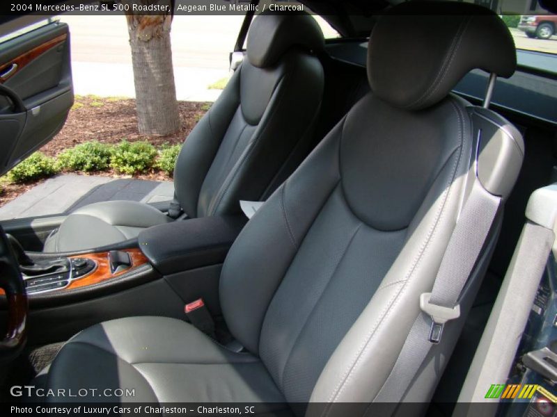 Aegean Blue Metallic / Charcoal 2004 Mercedes-Benz SL 500 Roadster