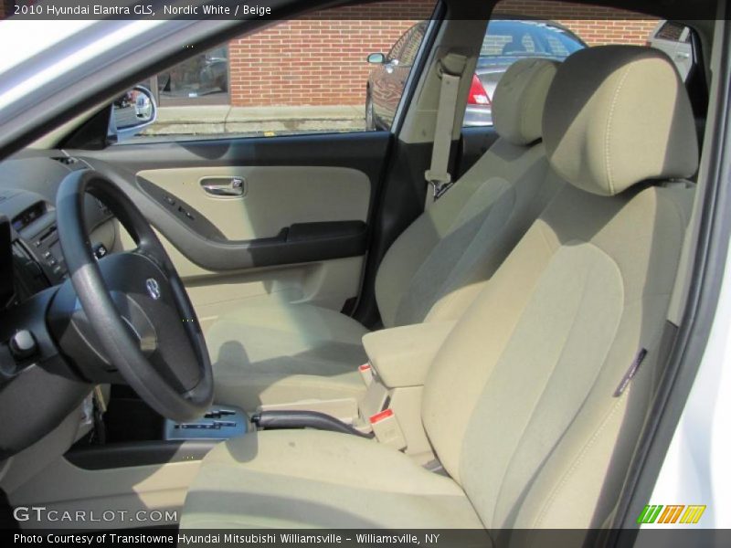 Nordic White / Beige 2010 Hyundai Elantra GLS