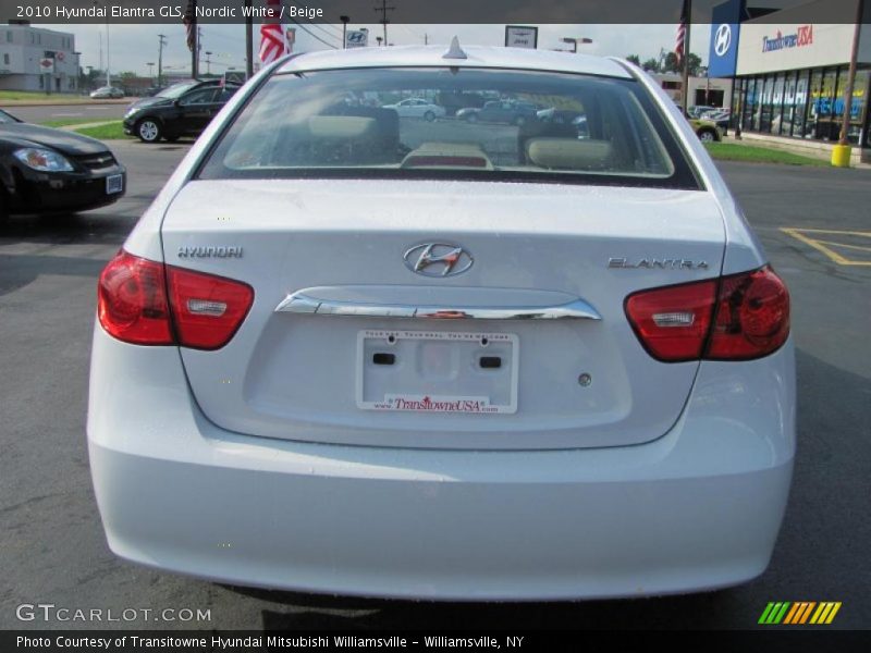 Nordic White / Beige 2010 Hyundai Elantra GLS