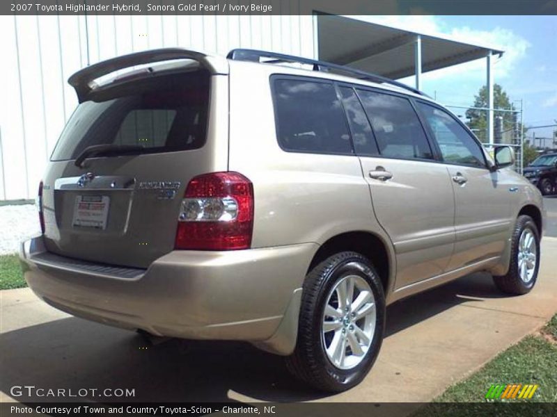 Sonora Gold Pearl / Ivory Beige 2007 Toyota Highlander Hybrid