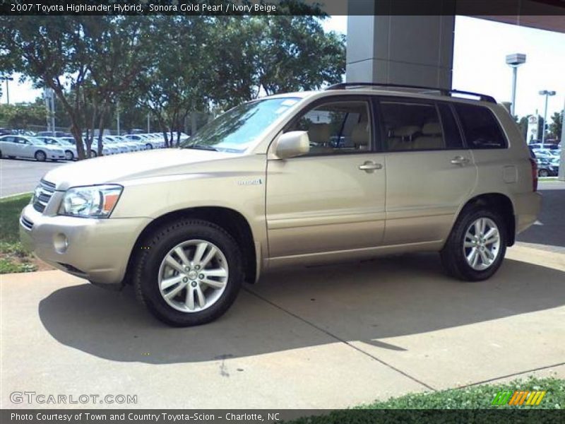 Sonora Gold Pearl / Ivory Beige 2007 Toyota Highlander Hybrid