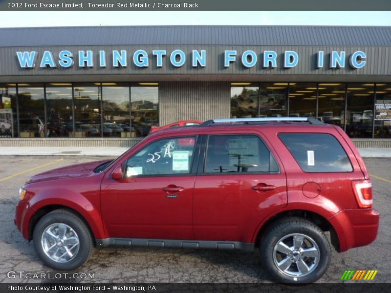 Toreador Red Metallic / Charcoal Black 2012 Ford Escape Limited