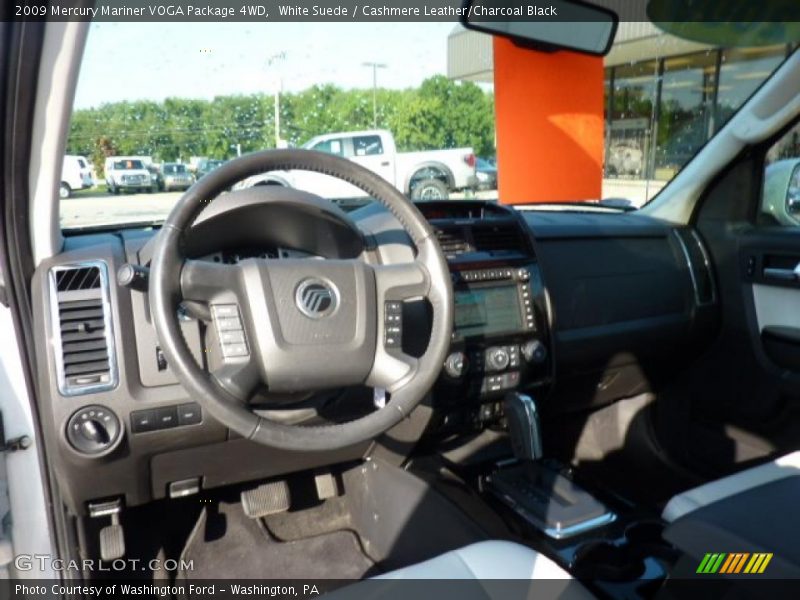 White Suede / Cashmere Leather/Charcoal Black 2009 Mercury Mariner VOGA Package 4WD