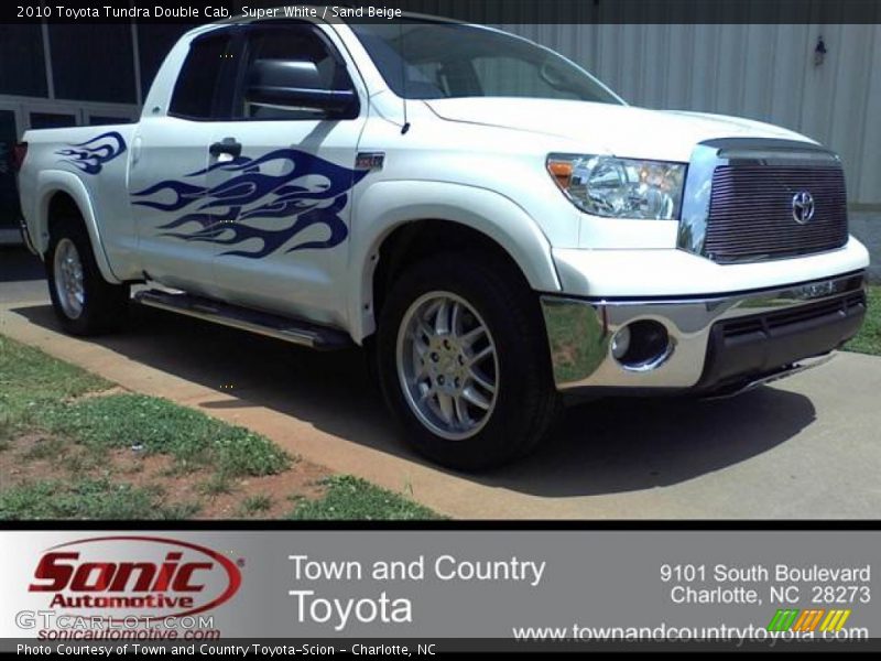 Super White / Sand Beige 2010 Toyota Tundra Double Cab