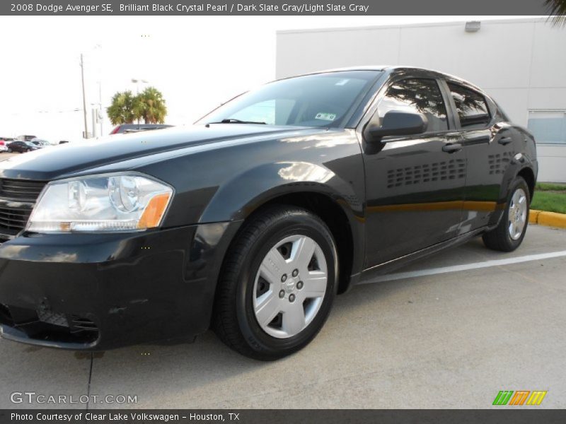 Brilliant Black Crystal Pearl / Dark Slate Gray/Light Slate Gray 2008 Dodge Avenger SE