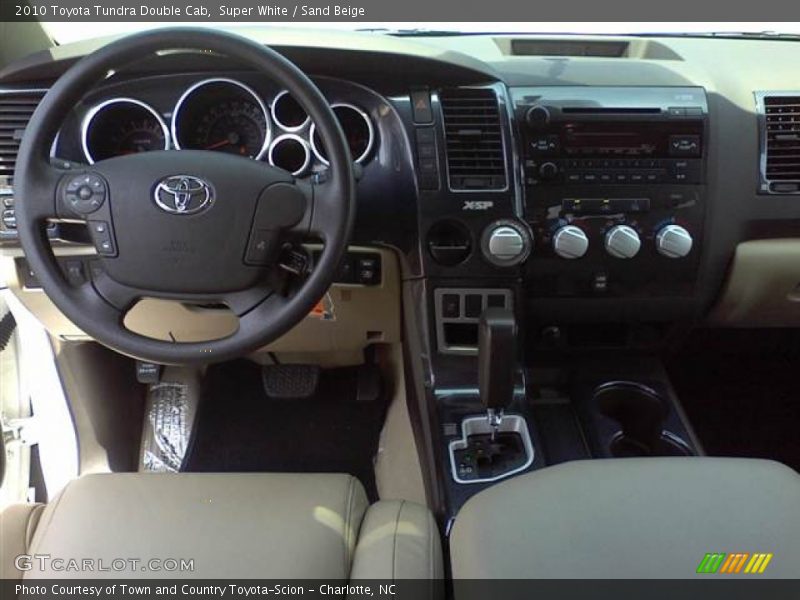 Super White / Sand Beige 2010 Toyota Tundra Double Cab