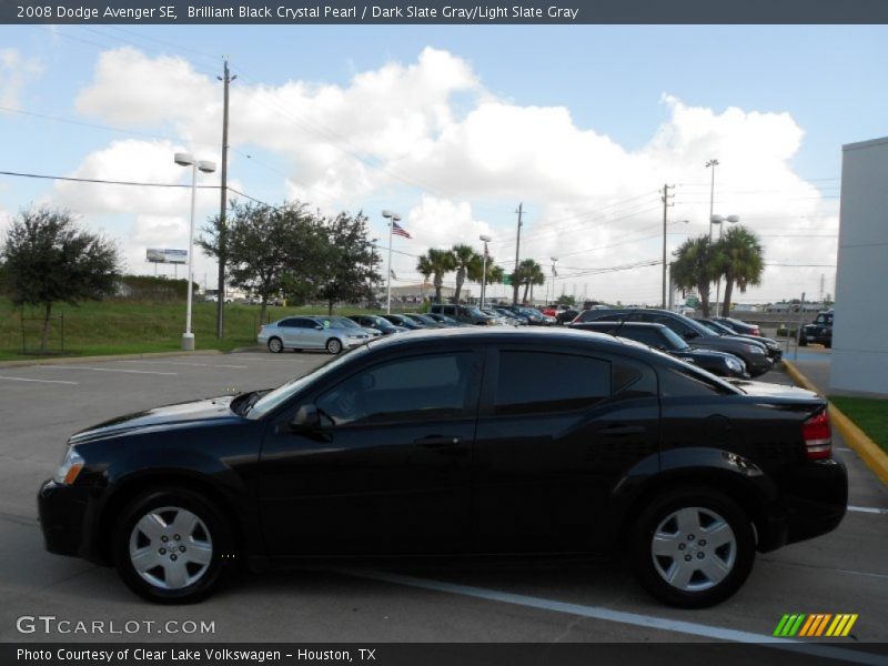 Brilliant Black Crystal Pearl / Dark Slate Gray/Light Slate Gray 2008 Dodge Avenger SE