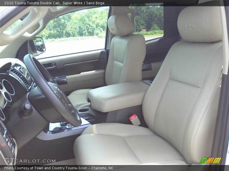 Super White / Sand Beige 2010 Toyota Tundra Double Cab