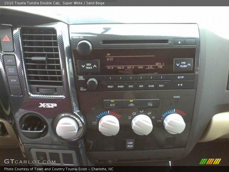 Super White / Sand Beige 2010 Toyota Tundra Double Cab