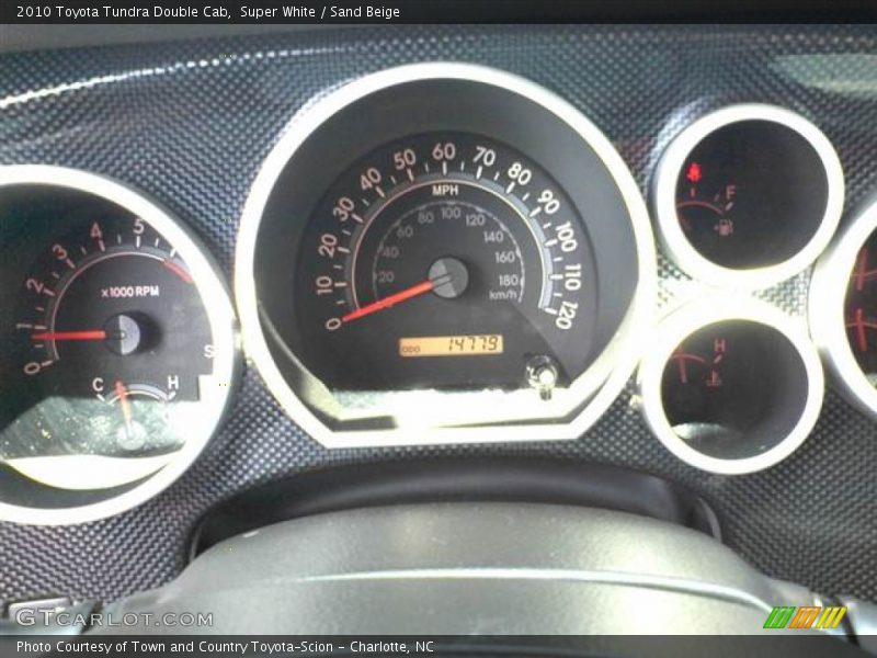 Super White / Sand Beige 2010 Toyota Tundra Double Cab