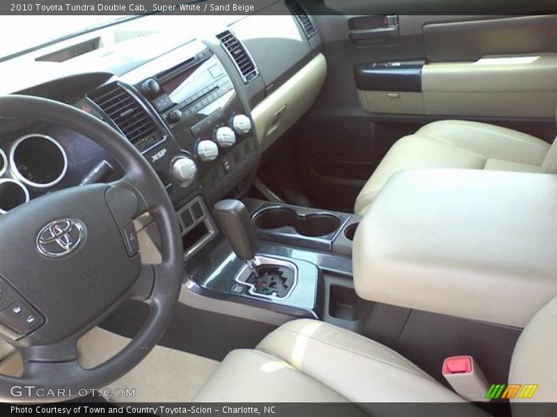 Super White / Sand Beige 2010 Toyota Tundra Double Cab