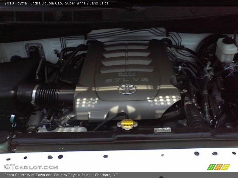 Super White / Sand Beige 2010 Toyota Tundra Double Cab