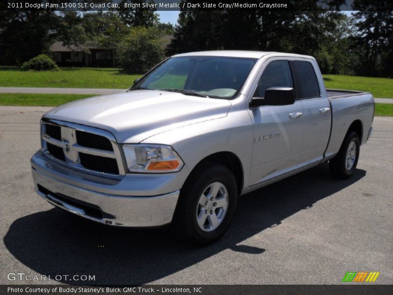 Bright Silver Metallic / Dark Slate Gray/Medium Graystone 2011 Dodge Ram 1500 SLT Quad Cab