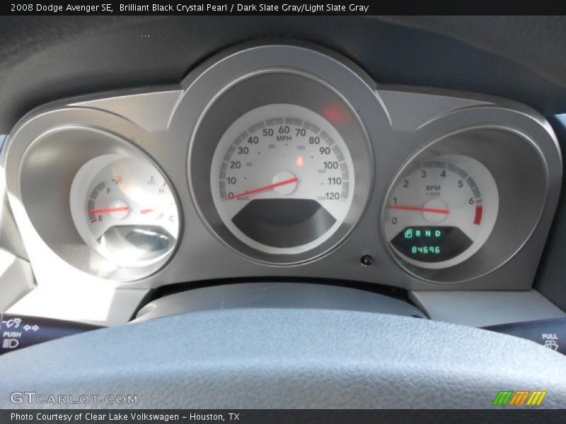 Brilliant Black Crystal Pearl / Dark Slate Gray/Light Slate Gray 2008 Dodge Avenger SE