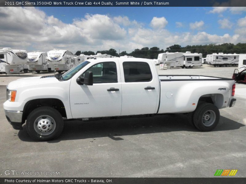 Summit White / Dark Titanium 2011 GMC Sierra 3500HD Work Truck Crew Cab 4x4 Dually