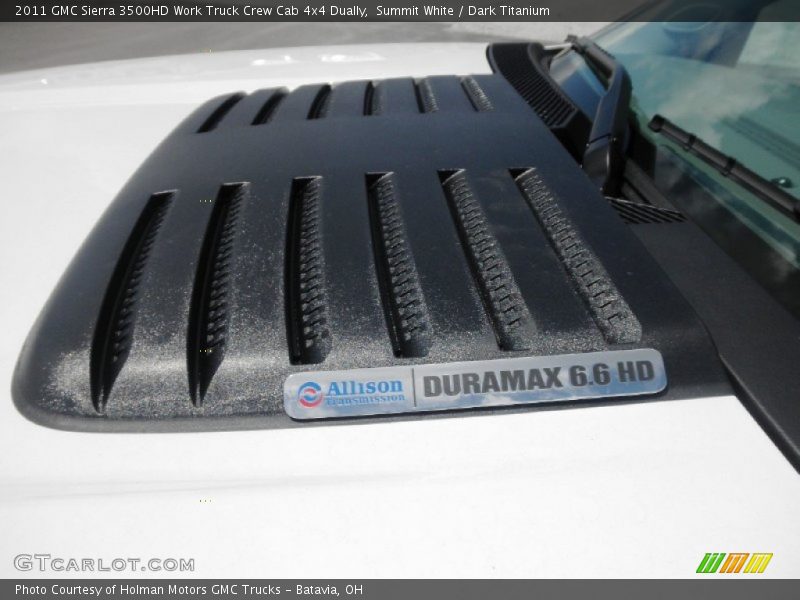 Summit White / Dark Titanium 2011 GMC Sierra 3500HD Work Truck Crew Cab 4x4 Dually