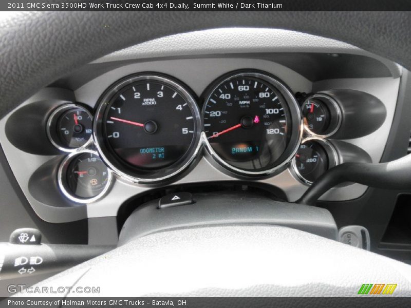 Summit White / Dark Titanium 2011 GMC Sierra 3500HD Work Truck Crew Cab 4x4 Dually