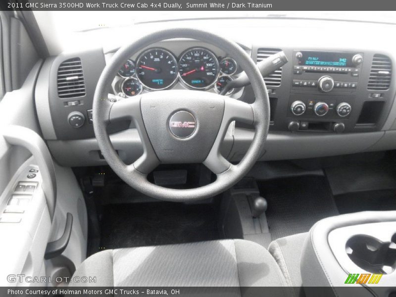 Summit White / Dark Titanium 2011 GMC Sierra 3500HD Work Truck Crew Cab 4x4 Dually