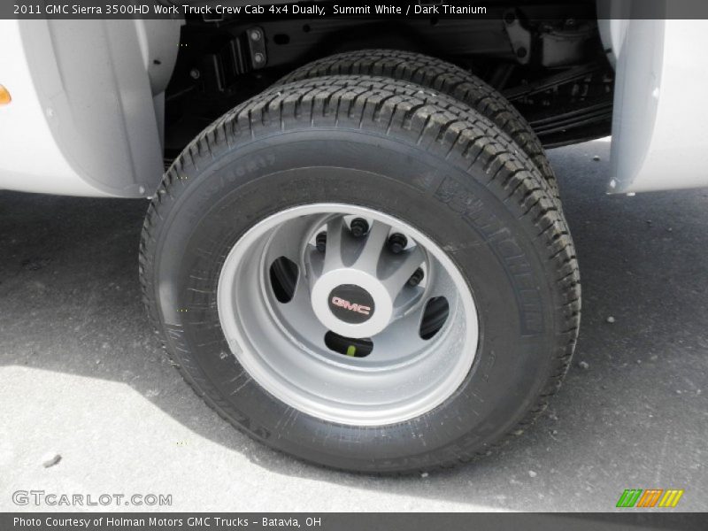 Summit White / Dark Titanium 2011 GMC Sierra 3500HD Work Truck Crew Cab 4x4 Dually