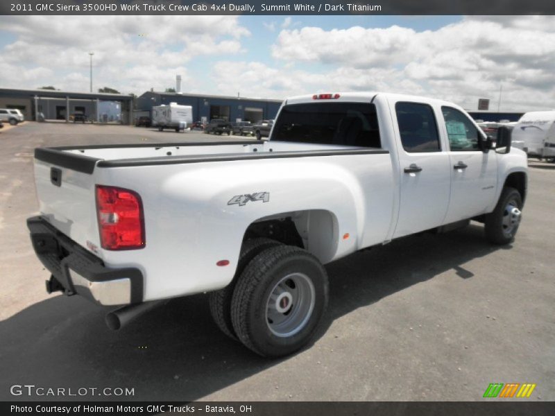 Summit White / Dark Titanium 2011 GMC Sierra 3500HD Work Truck Crew Cab 4x4 Dually