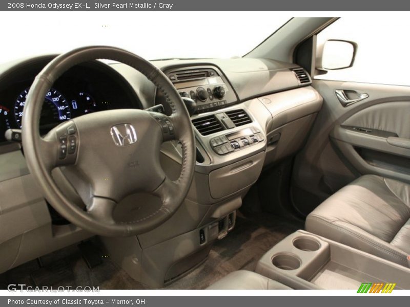 Silver Pearl Metallic / Gray 2008 Honda Odyssey EX-L