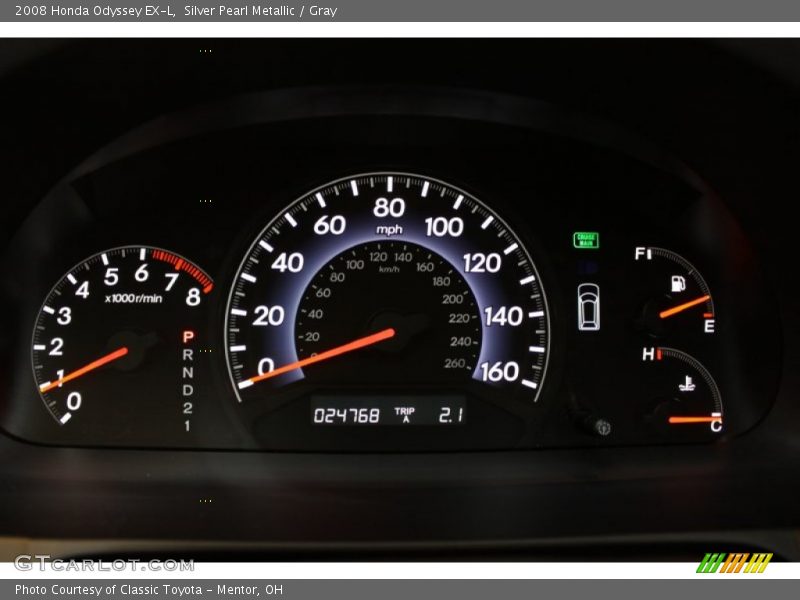 Silver Pearl Metallic / Gray 2008 Honda Odyssey EX-L