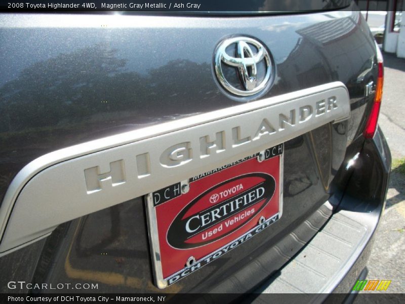 Magnetic Gray Metallic / Ash Gray 2008 Toyota Highlander 4WD