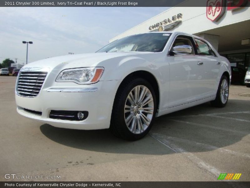 Ivory Tri-Coat Pearl / Black/Light Frost Beige 2011 Chrysler 300 Limited