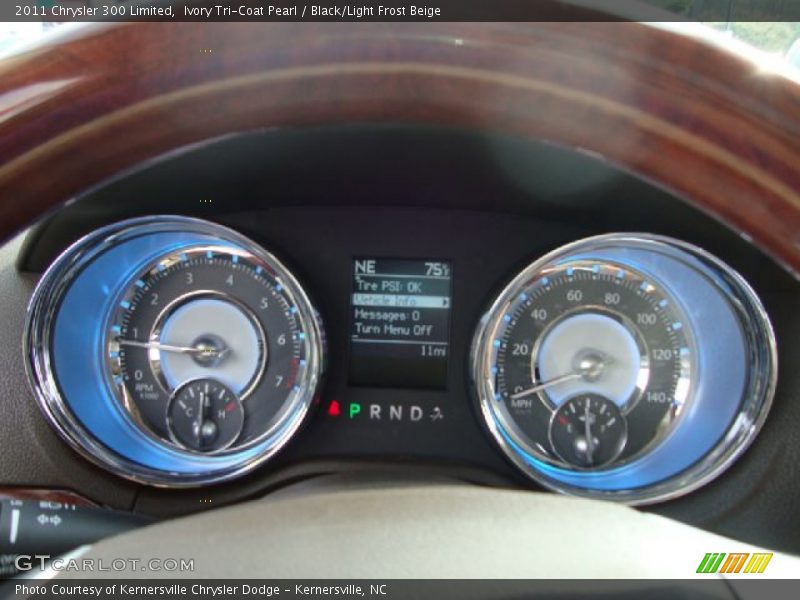 Ivory Tri-Coat Pearl / Black/Light Frost Beige 2011 Chrysler 300 Limited
