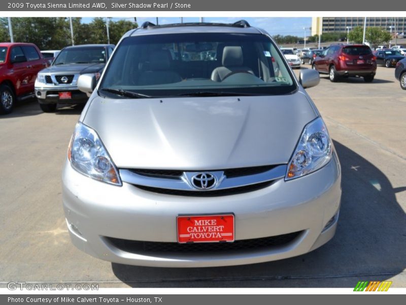 Silver Shadow Pearl / Stone 2009 Toyota Sienna Limited AWD
