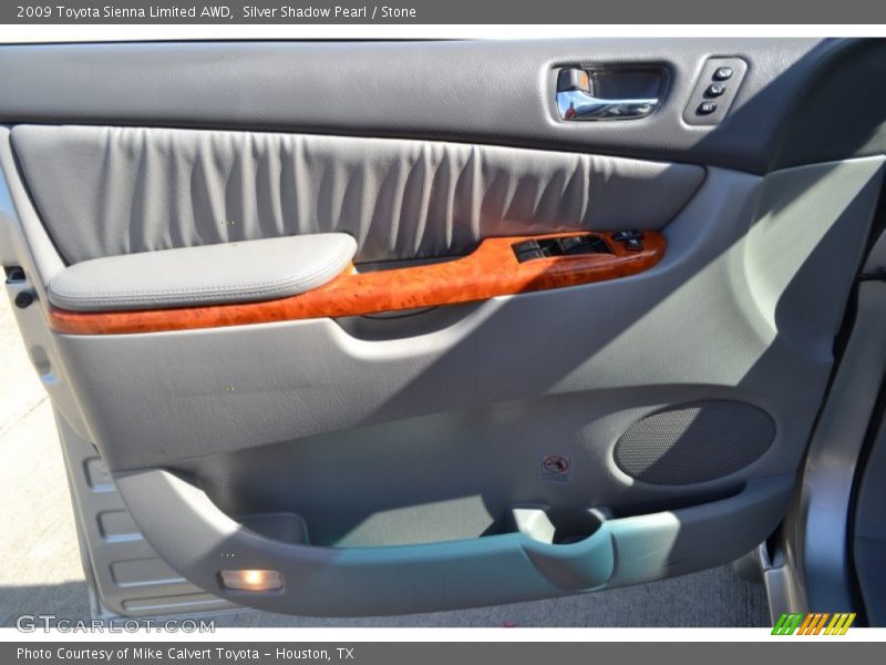 Silver Shadow Pearl / Stone 2009 Toyota Sienna Limited AWD
