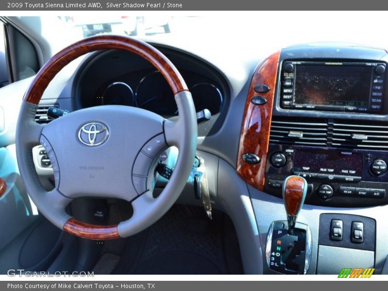 Silver Shadow Pearl / Stone 2009 Toyota Sienna Limited AWD