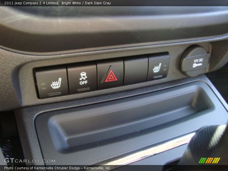Bright White / Dark Slate Gray 2011 Jeep Compass 2.4 Limited