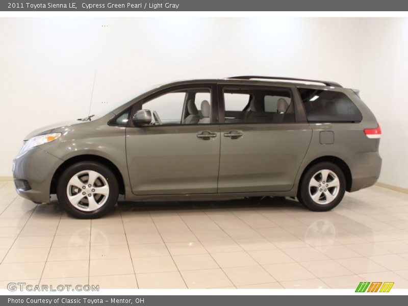 Cypress Green Pearl / Light Gray 2011 Toyota Sienna LE