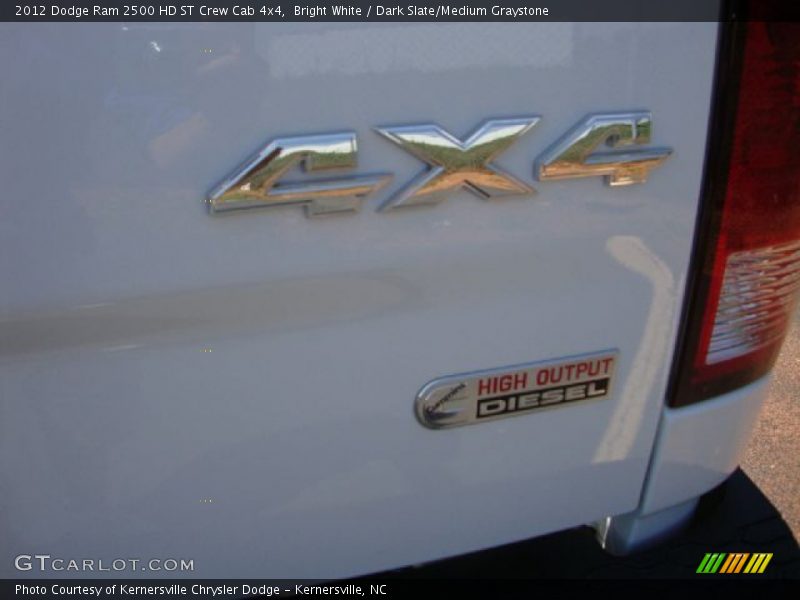 Bright White / Dark Slate/Medium Graystone 2012 Dodge Ram 2500 HD ST Crew Cab 4x4
