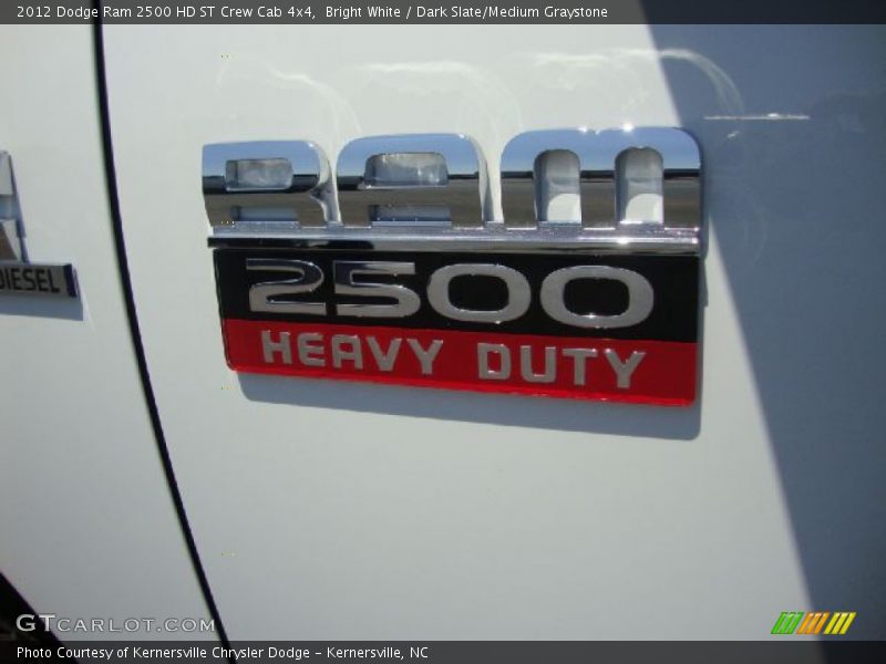 Bright White / Dark Slate/Medium Graystone 2012 Dodge Ram 2500 HD ST Crew Cab 4x4