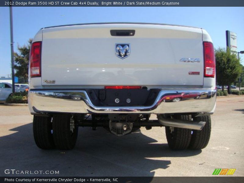 Bright White / Dark Slate/Medium Graystone 2012 Dodge Ram 3500 HD ST Crew Cab 4x4 Dually