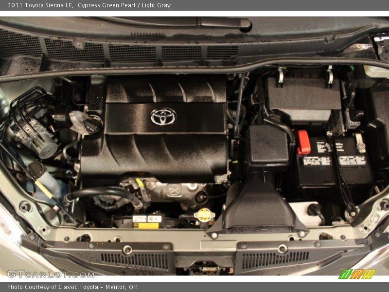 Cypress Green Pearl / Light Gray 2011 Toyota Sienna LE