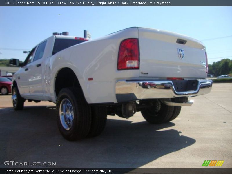Bright White / Dark Slate/Medium Graystone 2012 Dodge Ram 3500 HD ST Crew Cab 4x4 Dually