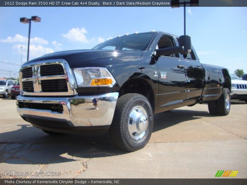 Black / Dark Slate/Medium Graystone 2012 Dodge Ram 3500 HD ST Crew Cab 4x4 Dually